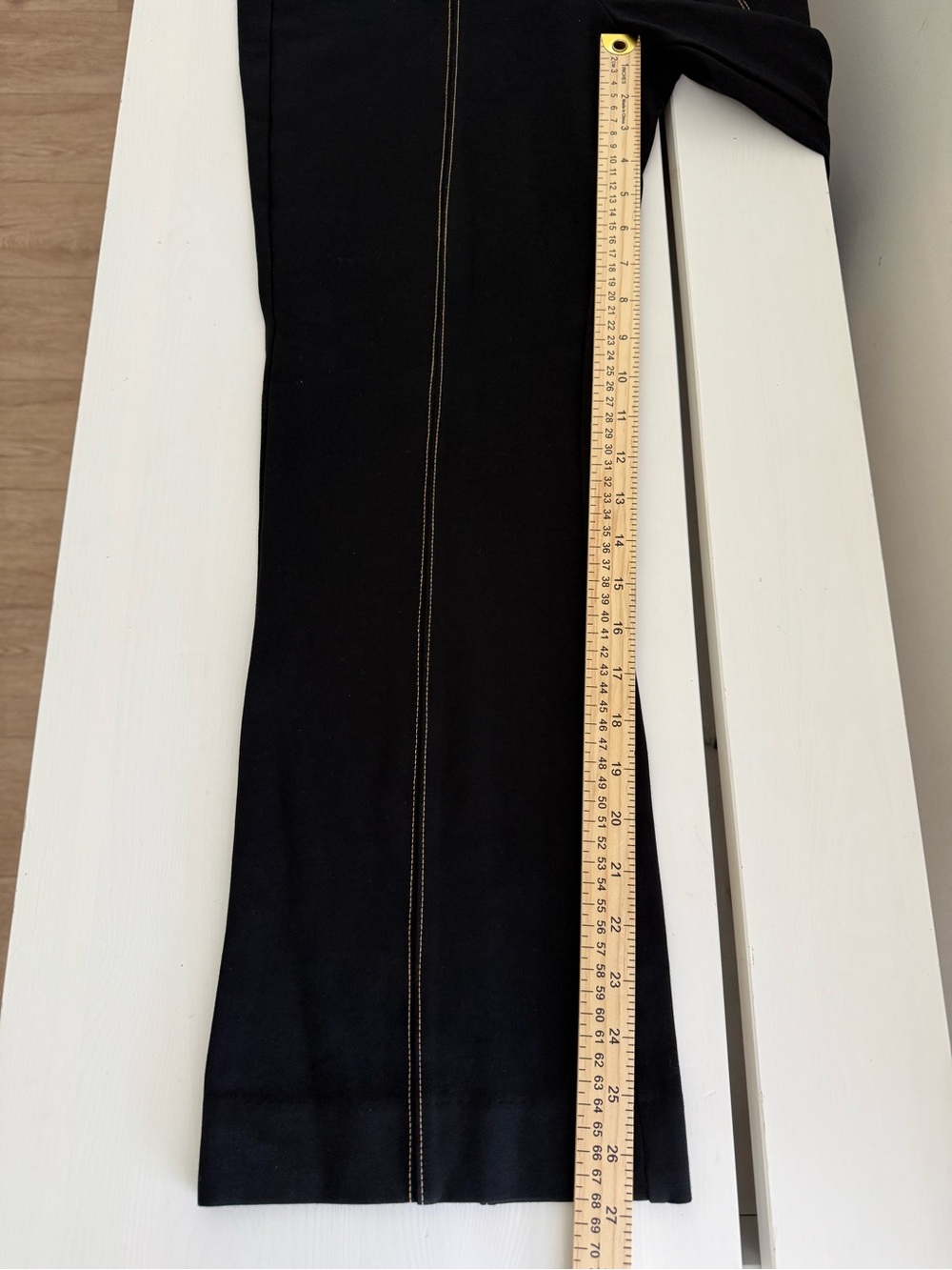 Anthropologie Essential Crop Flare Contrast Stitch Pants M - Picture 8 of 8